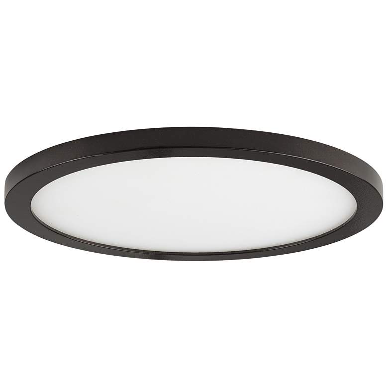 Image 1 Maxim Wafer 5 1/2" Wide Round Bronze LED Outdoor Ceiling Light