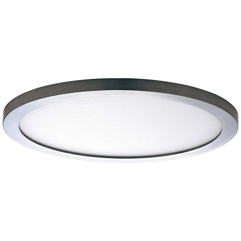 Image 1 Maxim Wafer 5 1/2" Wide Round Satin Nickel LED Outdoor Ceiling Light
