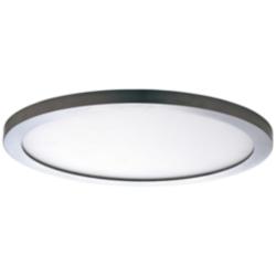 Maxim Wafer 5 1/2&quot; Wide Round Satin Nickel LED Outdoor Ceiling Light