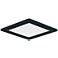 Maxim Wafer 5" Wide Square Black LED Outdoor Ceiling Light