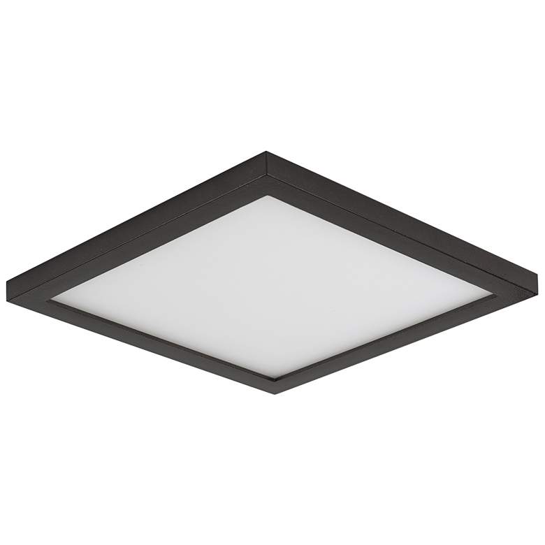 Image 1 Maxim Wafer 5" Wide Square Bronze LED Outdoor Ceiling Light