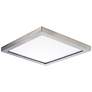 Maxim Wafer 5" Wide Square Satin Nickel LED Outdoor Ceiling Light