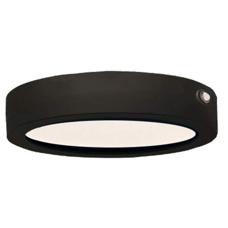 Image 1 Maxim Wafer 7" Black RD LED Ceiling Light 3000K EM Backup