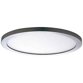 Image1 of Maxim Wafer 7" Wide Round Satin Nickel LED Outdoor Ceiling Light