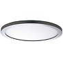Maxim Wafer 7" Wide Round Satin Nickel LED Outdoor Ceiling Light