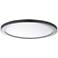 Maxim Wafer 7" Wide Round Satin Nickel LED Outdoor Ceiling Light