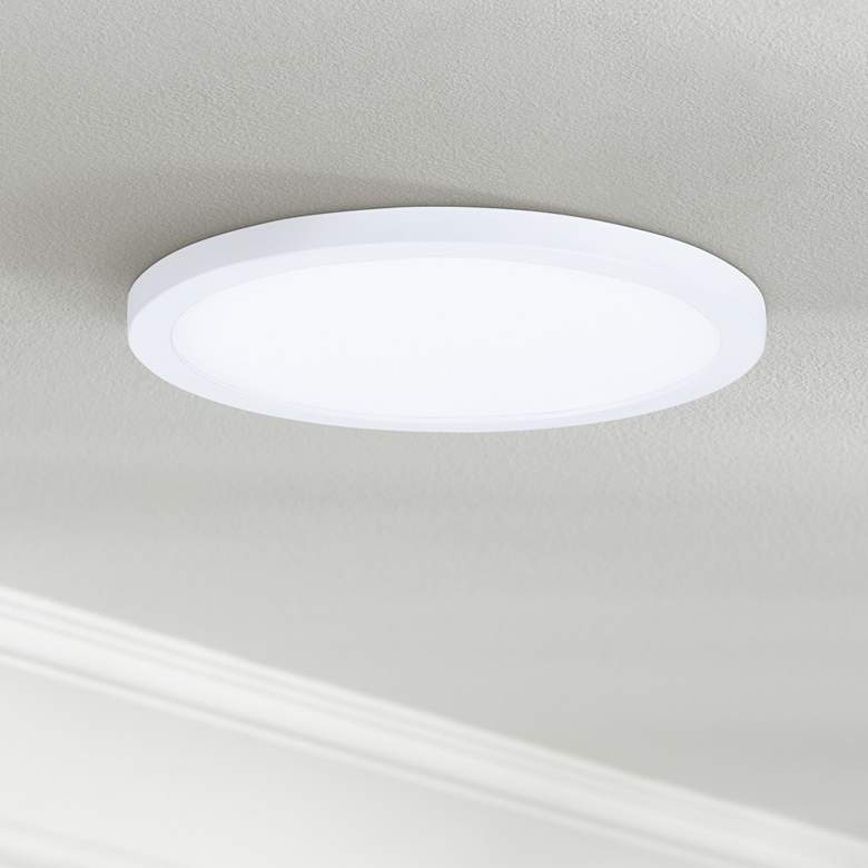 Image 1 Maxim Wafer 7 inch Wide Round White LED Ceiling Light