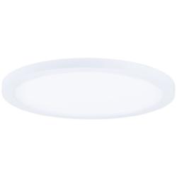 Maxim Wafer 7&quot; Wide Round White LED Outdoor Ceiling Light