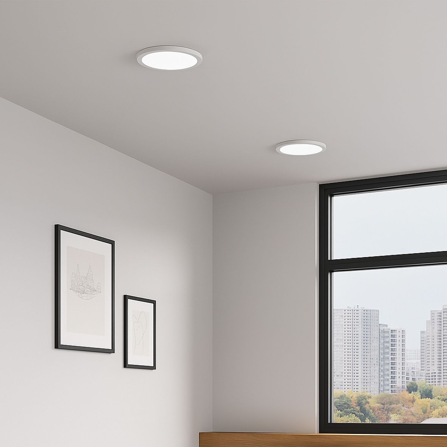 Image 2 Maxim Wafer 7" Wide Round White LED Outdoor Ceiling Light more views