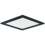 Maxim Wafer 7&quot; Wide Square Black LED Outdoor Ceiling Light