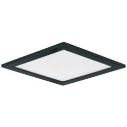 Maxim Wafer 7&quot; Wide Square Black LED Outdoor Ceiling Light