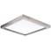 Maxim Wafer 7" Wide Square Satin Nickel LED Outdoor Ceiling Light