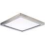 Maxim Wafer 7" Wide Square Satin Nickel LED Outdoor Ceiling Light