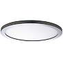 Maxim Wafer 9" Wide Round Satin Nickel LED Outdoor Ceiling Light