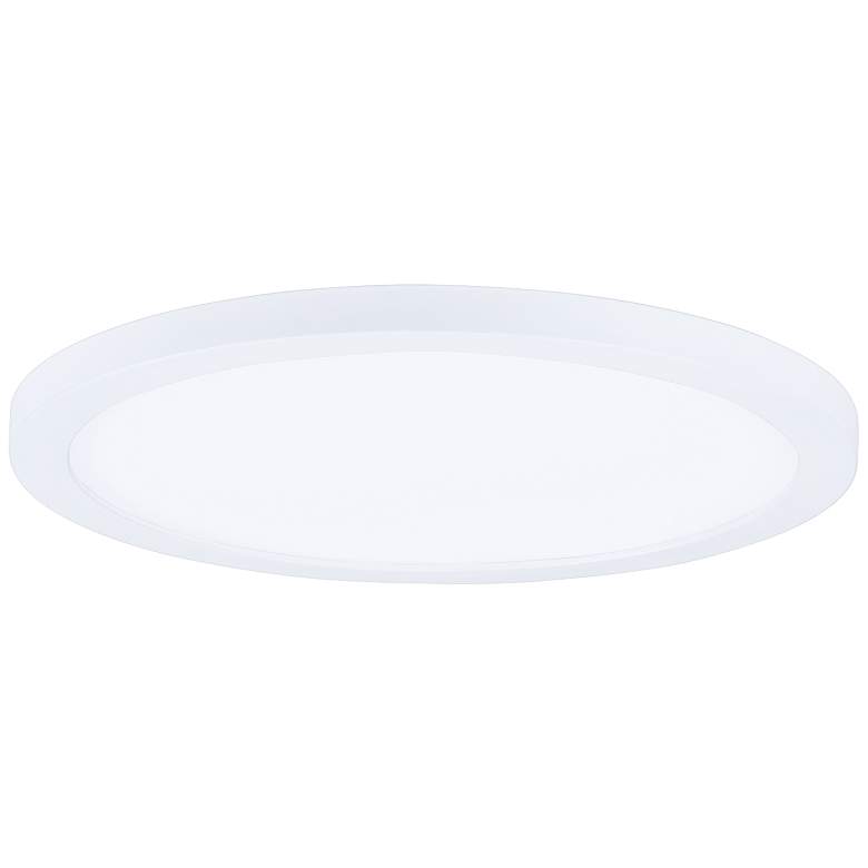 Maxim Wafer 9&quot; Wide Round White LED Outdoor Ceiling Light