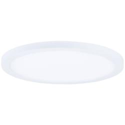 Maxim Wafer 9&quot; Wide Round White LED Outdoor Ceiling Light
