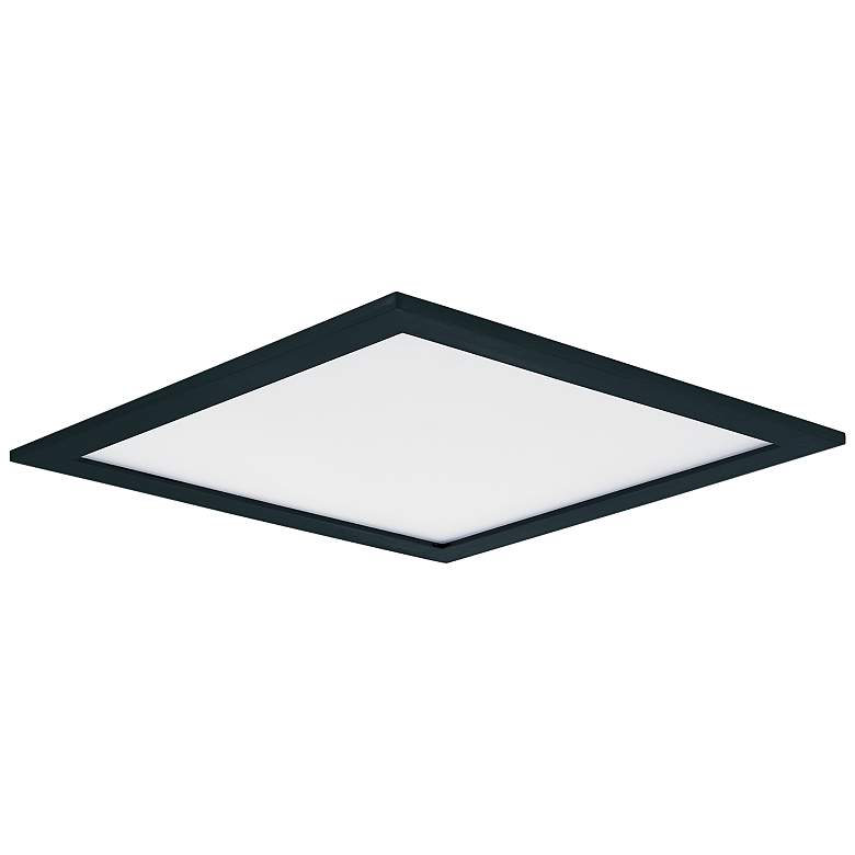 Image 1 Maxim Wafer 9" Wide Square Black LED Outdoor Ceiling Light