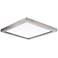 Maxim Wafer 9" Wide Square Satin Nickel LED Outdoor Ceiling Light