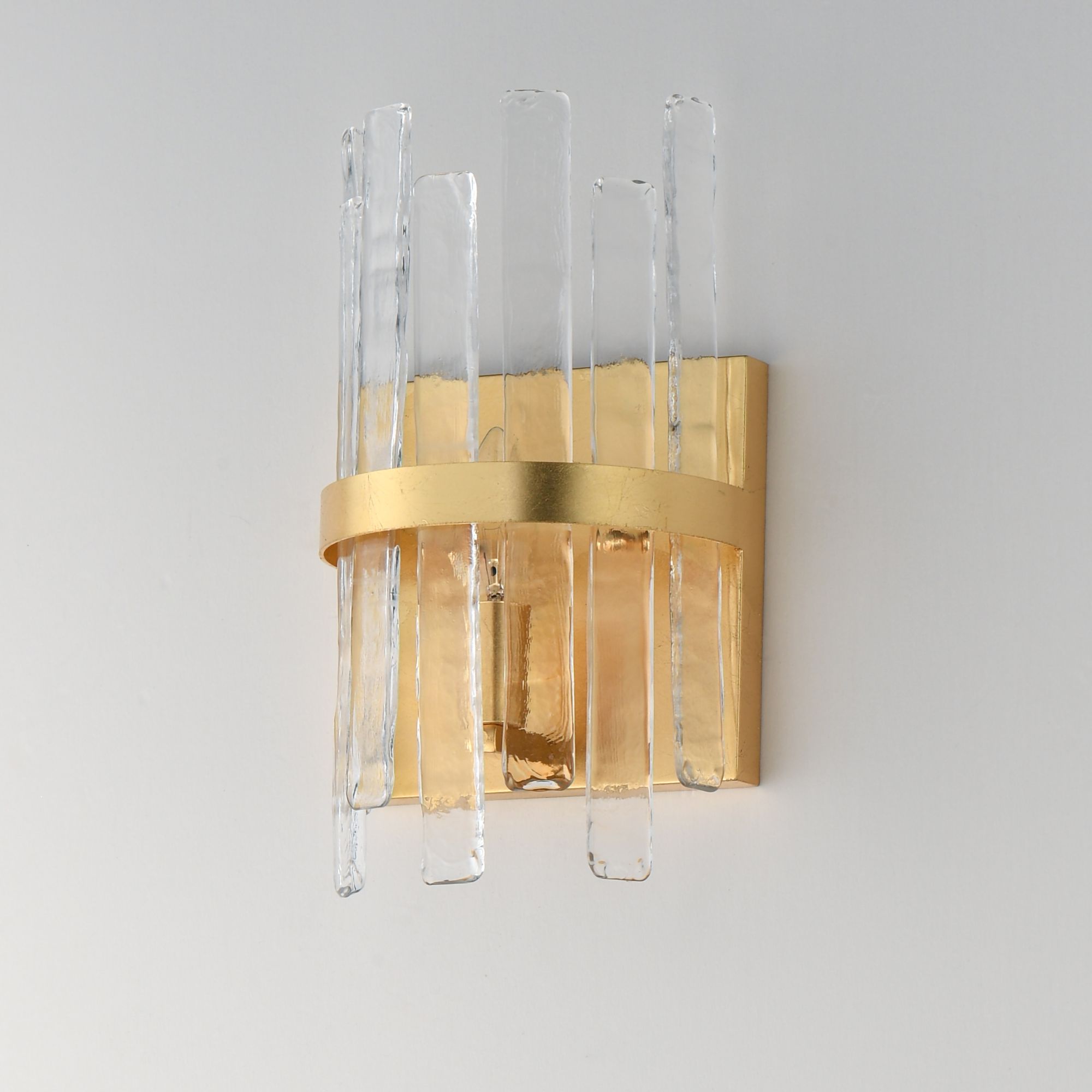 Image 4 Maxim Warren 11 1/2" High Gold Leaf 1-Light Wall Sconce more views