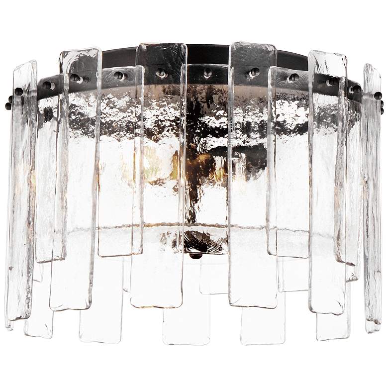 Image 2 Maxim Warren 14 1/2" Wide Dark Bronze 2-Light Flush Mount