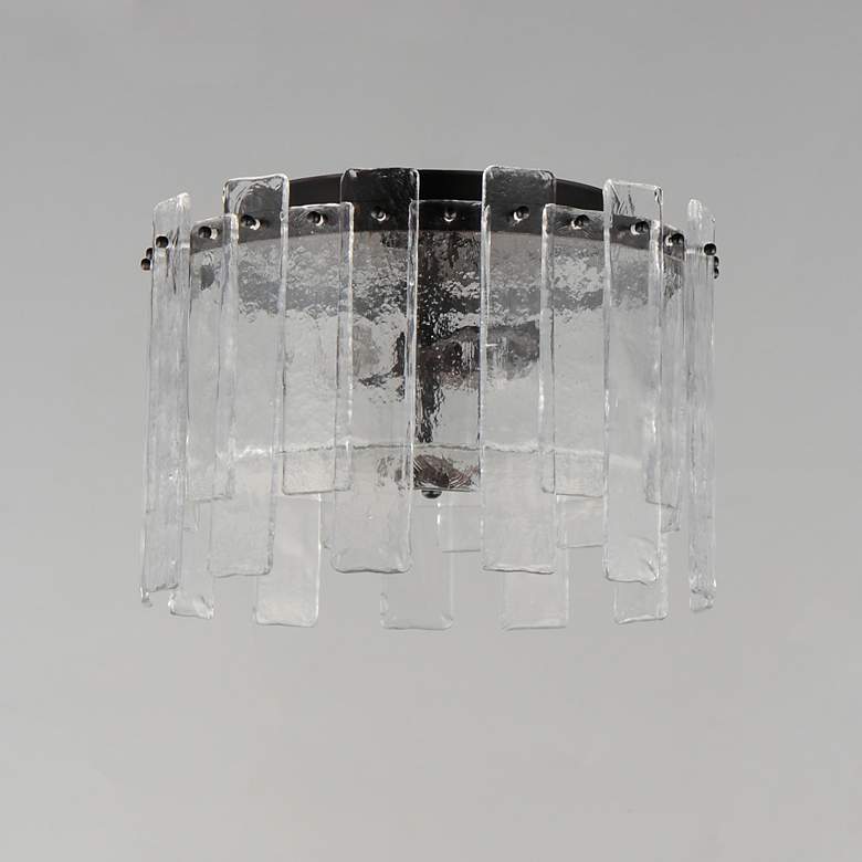 Image 3 Maxim Warren 14 1/2" Wide Dark Bronze 2-Light Flush Mount more views