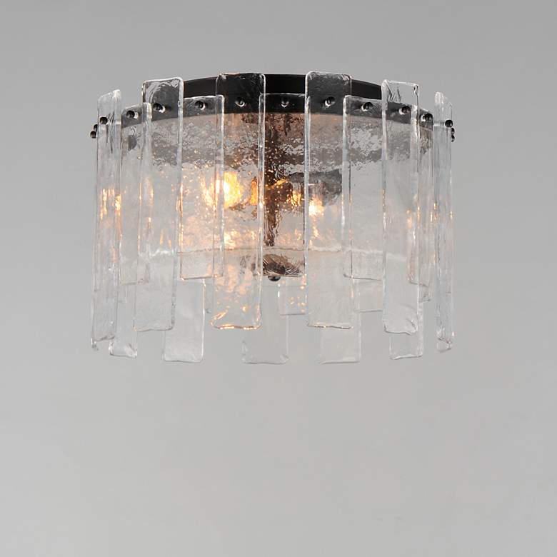 Image 4 Maxim Warren 14 1/2" Wide Dark Bronze 2-Light Flush Mount more views
