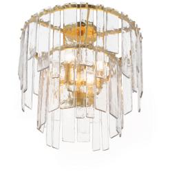Maxim Warren 17 1/2" Wide Gold Leaf 4-Light Semi-Flush/Pendant Light