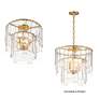 2_Maxim Warren 17 1/2" Wide Gold Leaf 4-Light Semi-Flush/Pendant Light more views