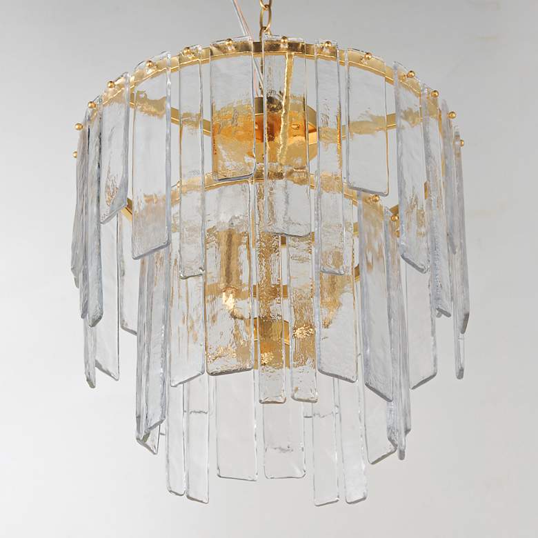 Image 3 Maxim Warren 17 1/2" Wide Gold Leaf 4-Light Semi-Flush/Pendant Light more views