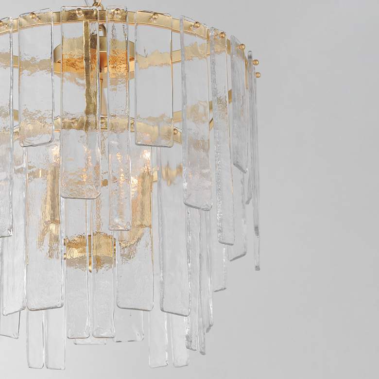 Image 4 Maxim Warren 17 1/2" Wide Gold Leaf 4-Light Semi-Flush/Pendant Light more views