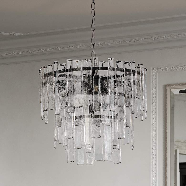 Image 2 Maxim Warren 24" Wide Dark Bronze 9-Light Pendant