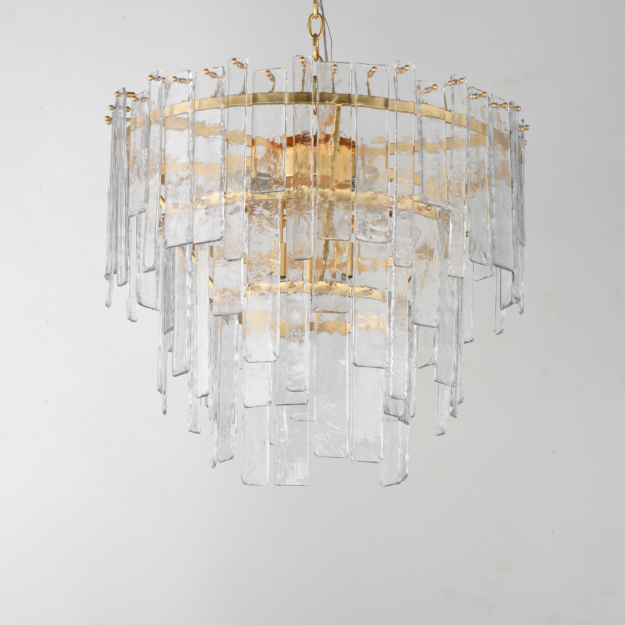 Image 2 Maxim Warren 24" Wide Gold Leaf 9-Light Pendant more views