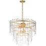1_Maxim Warren 24" Wide Gold Leaf 9-Light Pendant