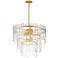 Maxim Warren 24" Wide Gold Leaf 9-Light Pendant