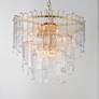 3_Maxim Warren 24" Wide Gold Leaf 9-Light Pendant more views
