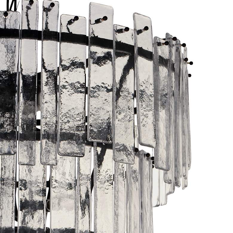 Image 4 Maxim Warren 30" 12-Light Dark Bronze and Glass Pendant Chandelier more views