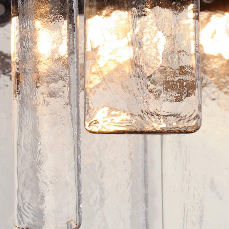 Image 6 Maxim Warren 30" 12-Light Dark Bronze and Glass Pendant Chandelier more views