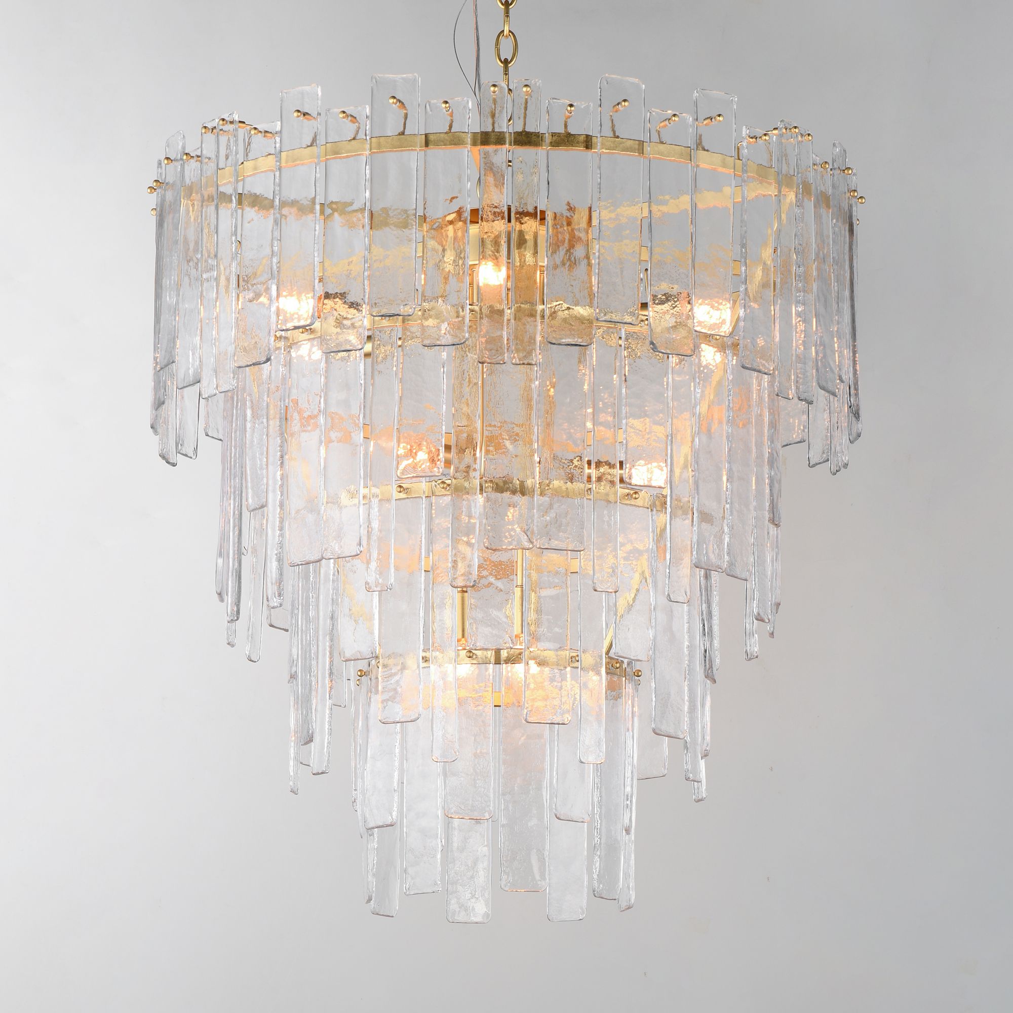 Image 2 Maxim Warren 30" Wide Gold Leaf 12-Light Pendant more views