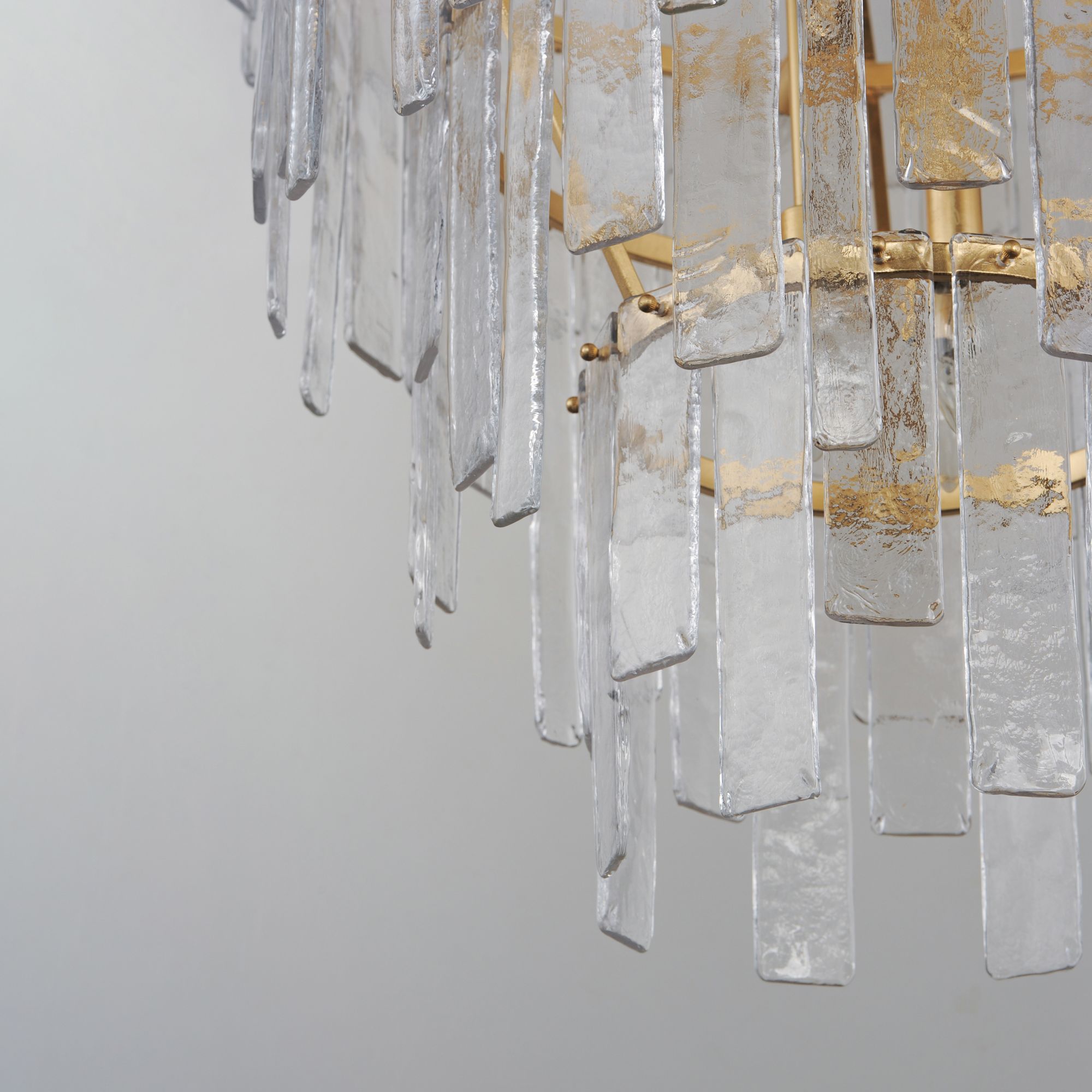 Image 4 Maxim Warren 30" Wide Gold Leaf 12-Light Pendant more views