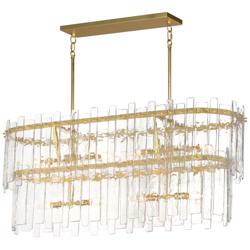 Maxim Warren 42" Gold Leaf 8-Light Linear