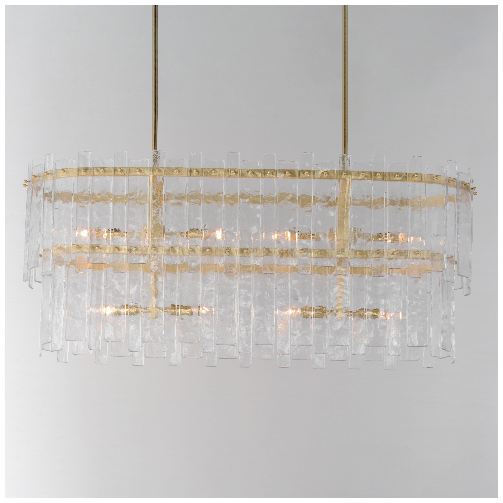 Image 3 Maxim Warren 42" Gold Leaf 8-Light Linear more views