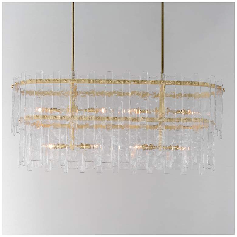 Image 3 Maxim Warren 42" Gold Leaf 8-Light Linear more views