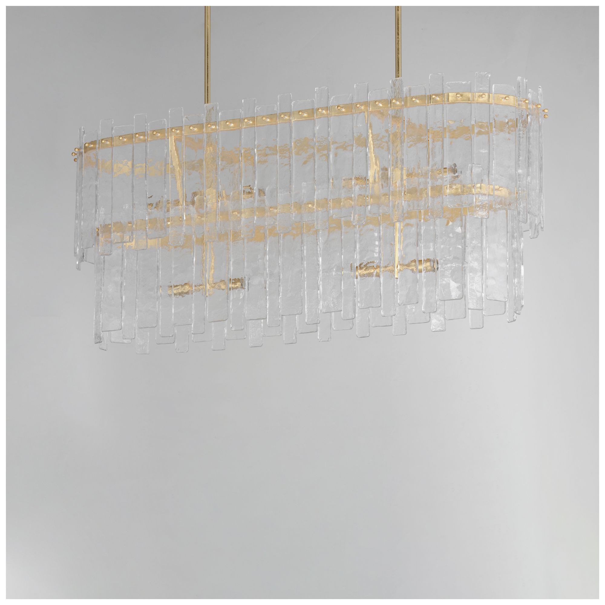 Image 4 Maxim Warren 42" Gold Leaf 8-Light Linear more views