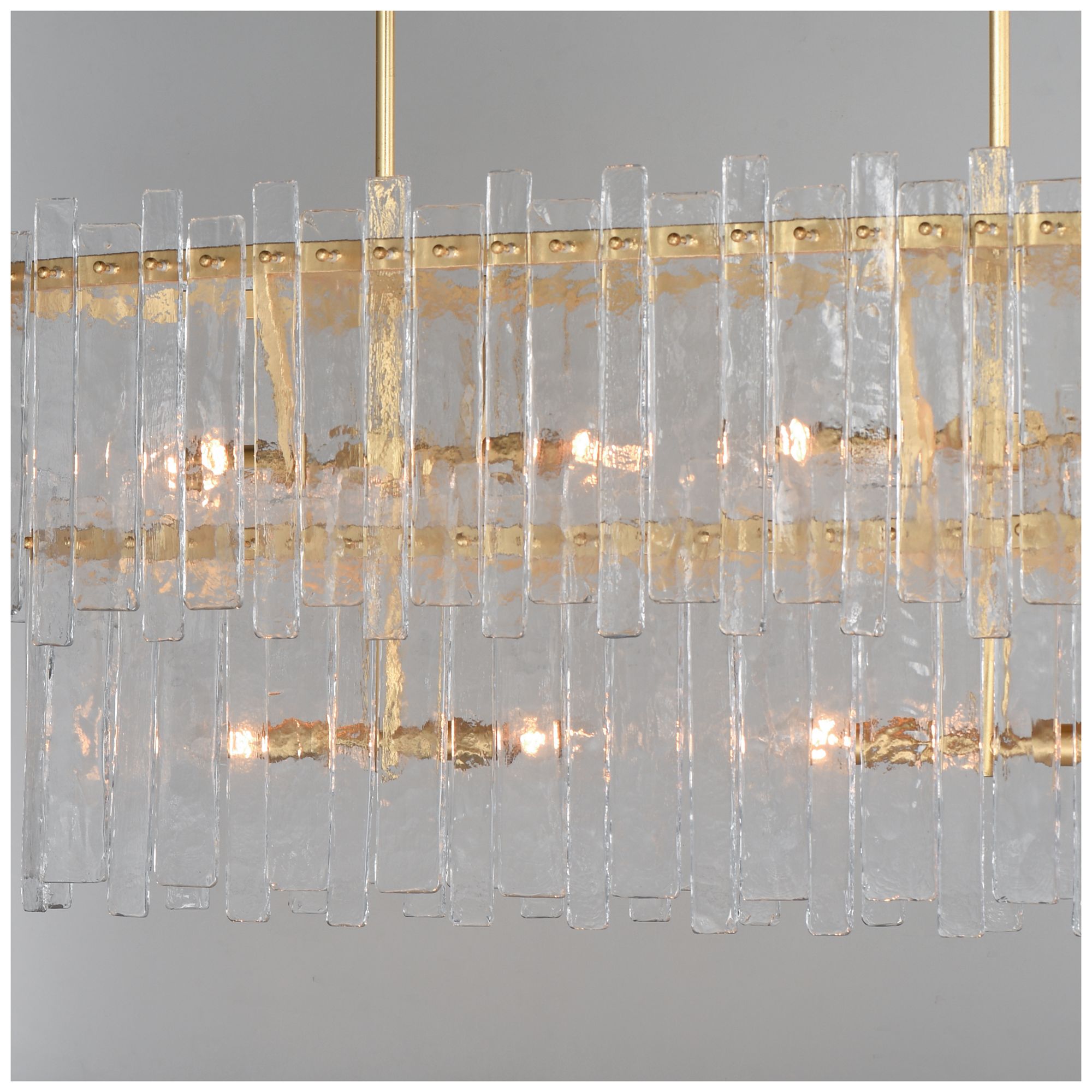 Image 5 Maxim Warren 42" Gold Leaf 8-Light Linear more views