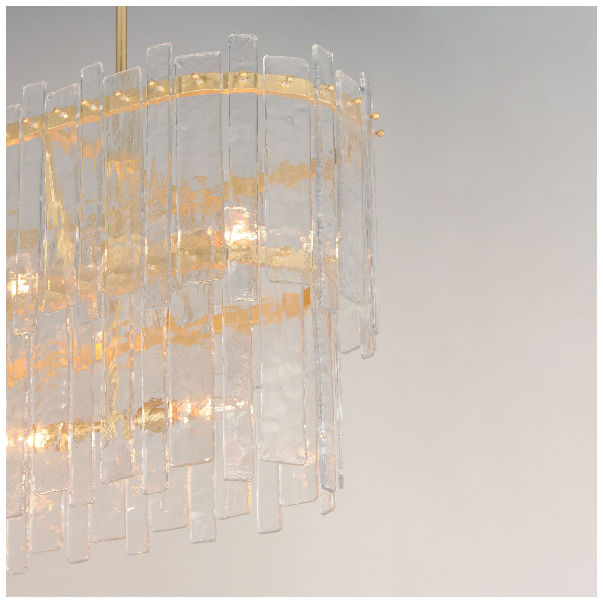 Image 6 Maxim Warren 42" Gold Leaf 8-Light Linear more views