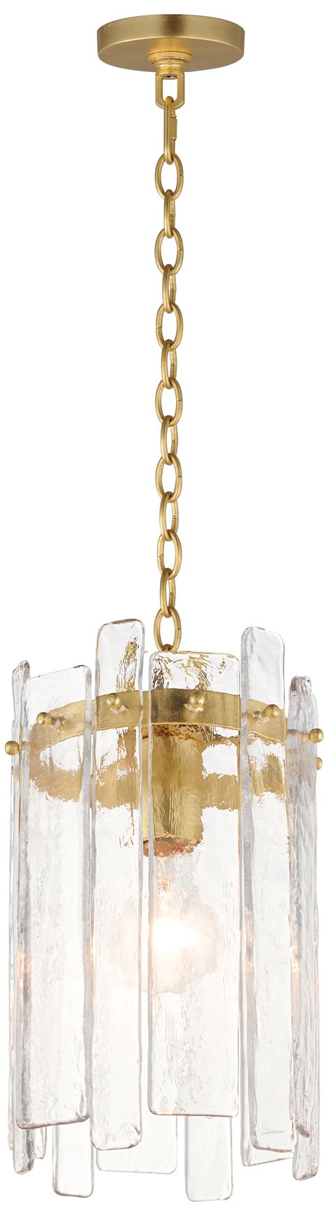 Maxim Warren 7 1/2" Wide Gold Leaf 1-Light Pendant