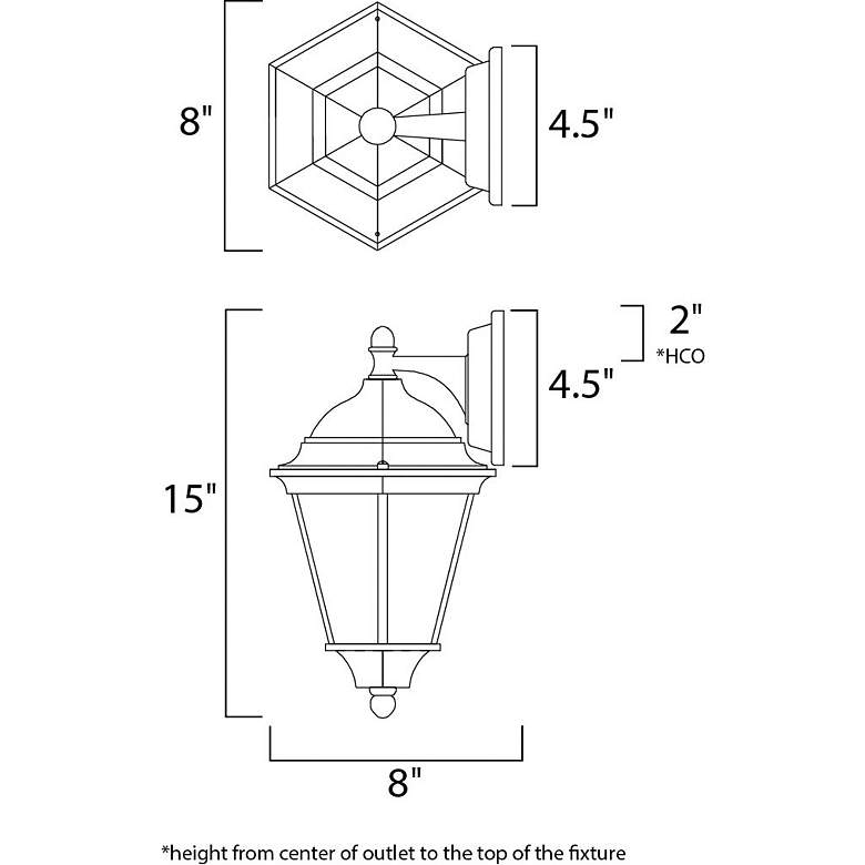 Image 2 Maxim Westlake 15" High Black Outdoor Wall Light more views