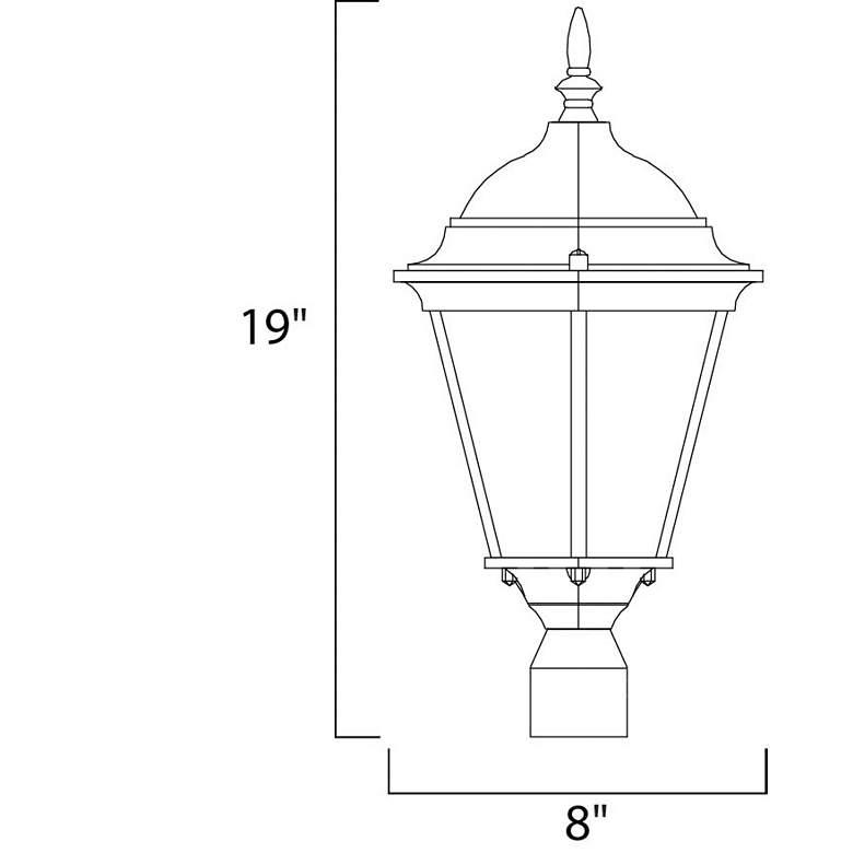 Image 5 Maxim Westlake 19" High Black Outdoor Post Light more views