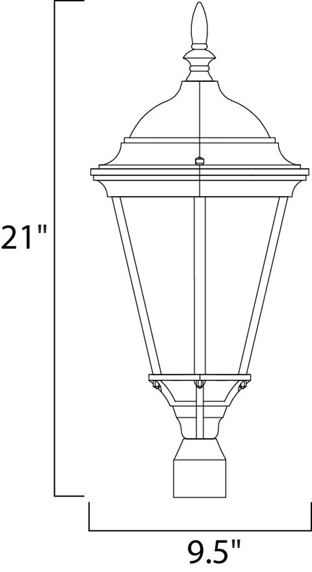 Image 5 Maxim Westlake 21" High Black Outdoor Lantern Post Light more views