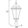 Maxim Westlake 21" High Traditional Outdoor Pole Post Mount Light